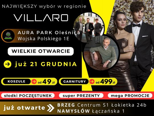 Moda męska VILLARO wkracza do Oleśnicy