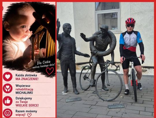 Nasz strażak jechał 900 km na rowerze dla Michalinki