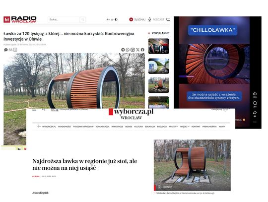 OŁAWA Ławeczka za 120 tys. zł - hitem internetu!