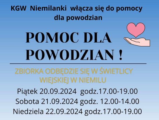 GMINA OŁAWA Niemil dla powodzian