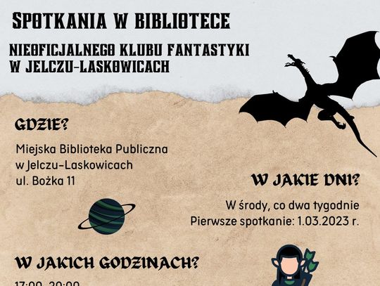 Nieoficjalny Klub Fantastyki zagości w bibliotece