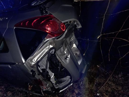 Nocną przejażdżkę zakończyła w rowie