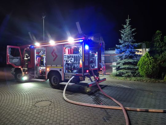Nocny pożar w Oławie