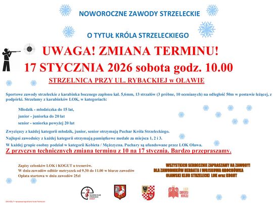 Noworoczne zawody strzeleckie o tytuł Króla Strzeleckiego już w najbliższą sobotę