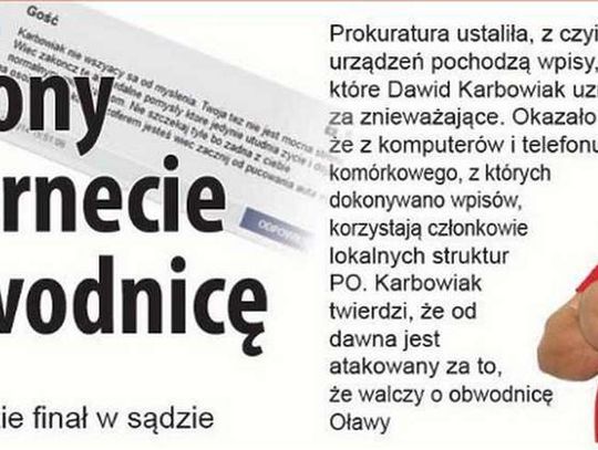 Obrażony w internecie za obwodnicę