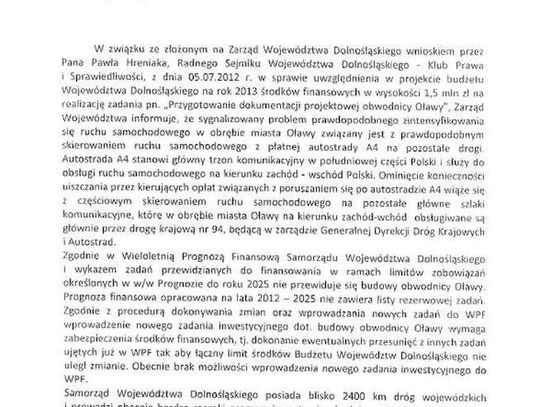 Obwodnica w sferze marzeń?