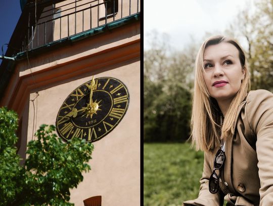 OŁAWA Dziś w nocy to się stanie. Czy warto zmienić czas na letni? Aleksandra Karykowska i zegar ratuszowy z Oławy