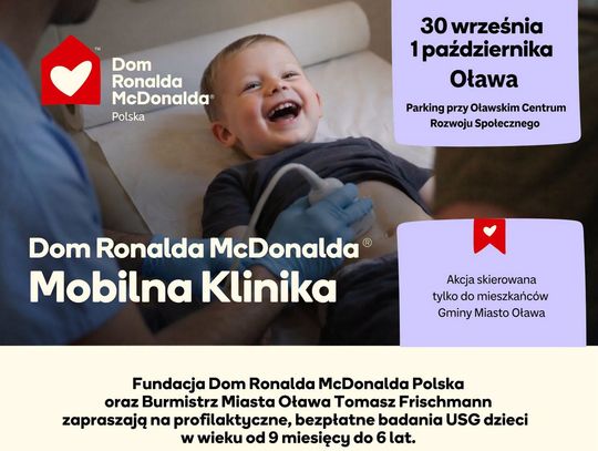 OŁAWA Mobilna Klinika Dom Ronalda McDonalda Polska