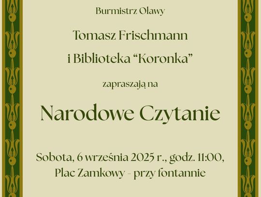 OŁAWA Narodowe Czytanie