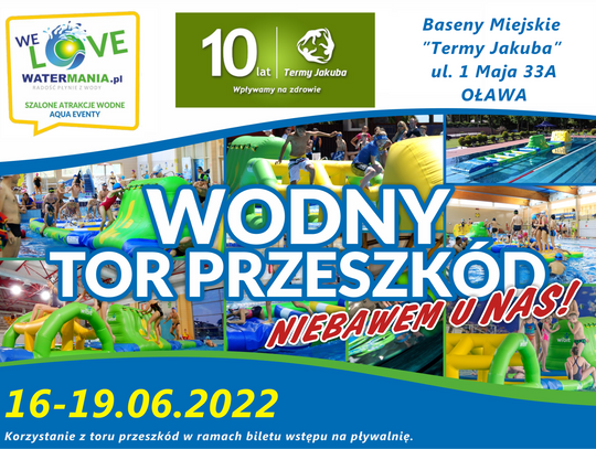 Oława. Niespodzianka! Wodny tor przeszkód na letnim basenie