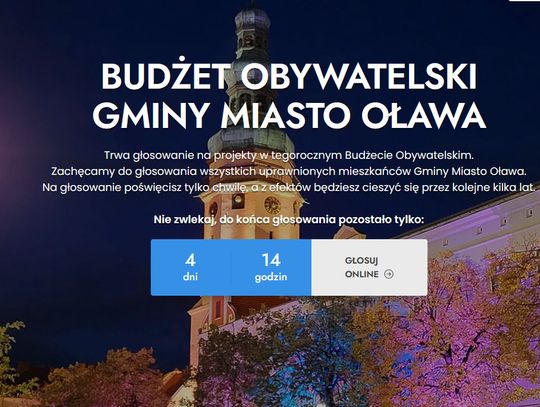 OŁAWA Ostatni moment na głosowanie w Budżecie Obywatelskim