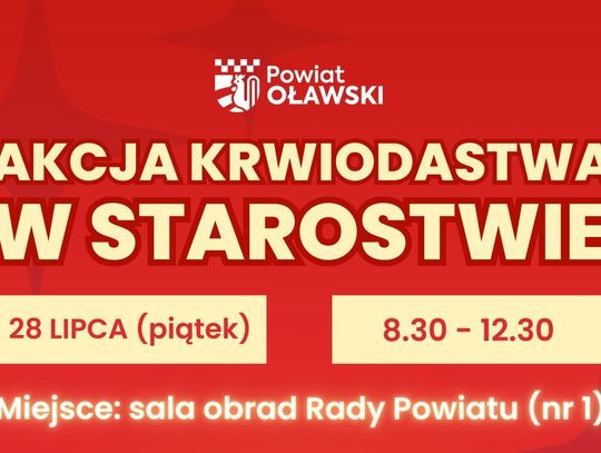 Oława. Uratuj życie - oddaj krew!