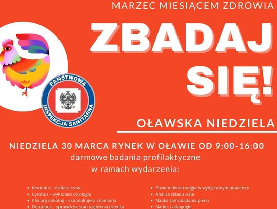 Oławska Niedziela zachęca: - Zbadaj się!
