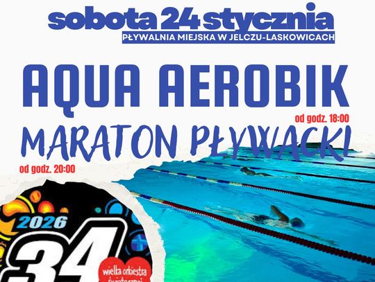 Orkiestrowy maraton pływacki i Aqua Aerobik