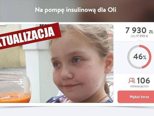Pani Lidia napisała list do Owsiaka. Prosiła o pomoc dla Oli, która marzy o pompie insulinowej