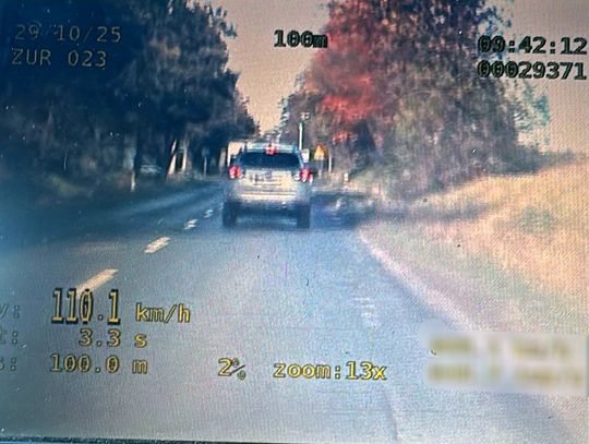 Pędził 110km/h w zabudowanym, więc nie ma już prawa jazdy Pędził 110km/h w zabudowanym, więc nie ma już prawa jazdy