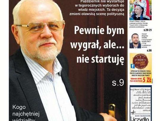 Pewnie bym wygrał, ale... nie startuję