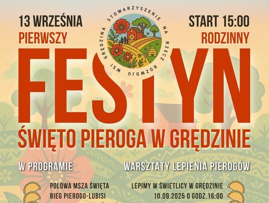 Pierwsze Święto Pieroga w Grędzinie – festyn i warsztaty kulinarne Pierwsze Święto Pieroga w Grędzinie – festyn i warsztaty kulinarne
