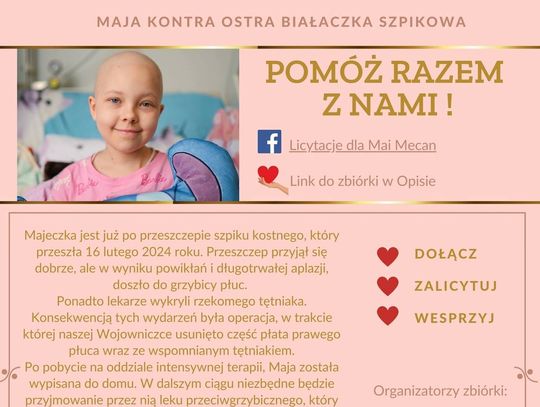 Pogodna dziewczynka z ostrą białaczką. Możesz jej pomóc