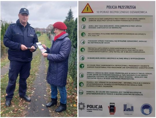 Policja na oławskich działkach 
