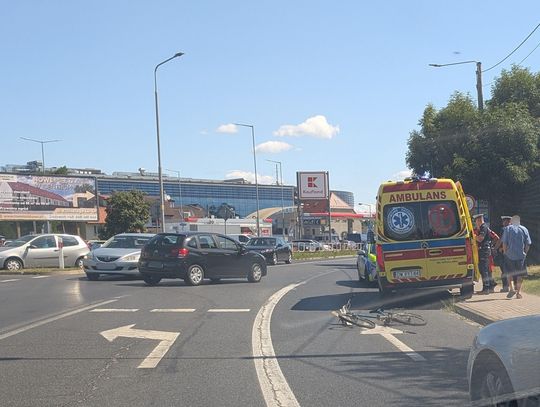 Potrącenie rowerzysty w okolicach Kauflandu