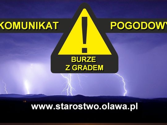 POWIAT OŁAWSKI Grożą nam gwałtowne burze z gradem - TuOlawa.pl