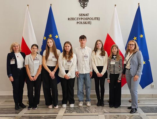 Przedstawiciele szkoły w Marcinkowicach na konferencji w Senacie RP