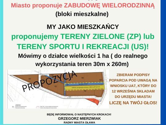 Radny zbiera głosy pod petycją