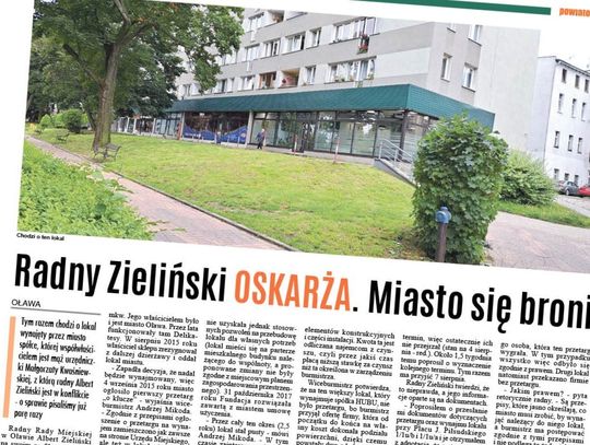 Radny Zieliński wraca do sprawy lokalu