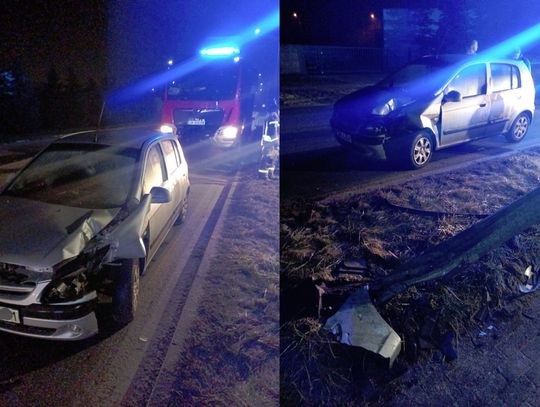 Rano wjechał w słup