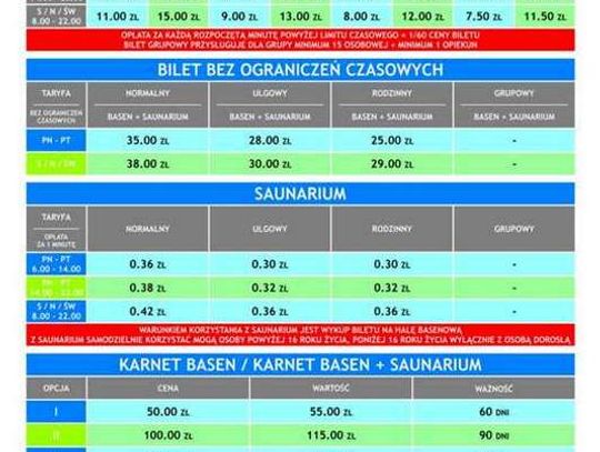 Są karnety na pływalnię