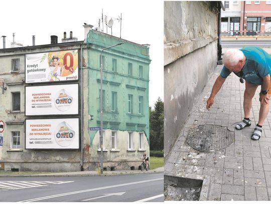Smród i gołębie odchody na zewnątrz, a w środku grzyb na ścianach