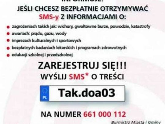 SMS-em o wszystkim, tylko nie o zagrożeniach...