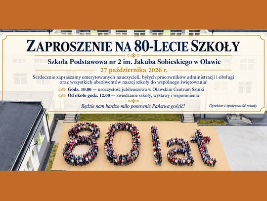 SP nr 2 będzie świętować swoje 80-lecie!