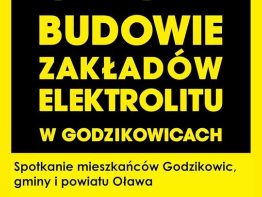 STOP budowie zakładów elektroloitu w Godzikowicach