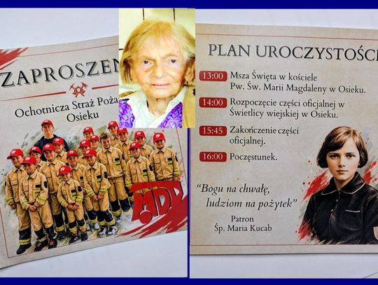 Ta jednostka OSP otrzyma imię Marii Kucab