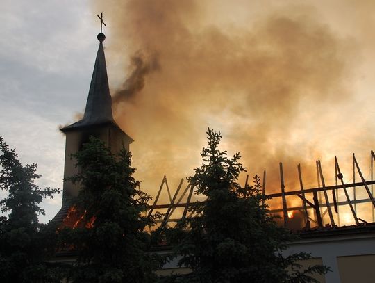 Tak płonął kościółek pw. św. Józefa