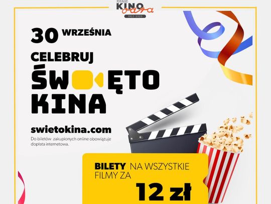 Taniej do kina ODRA w najbliższą sobotę, bo... święto