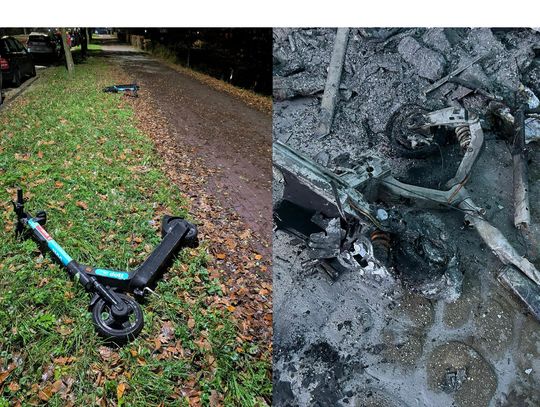 To nie tylko zawalidrogi. Hulajnoga w ogniu!