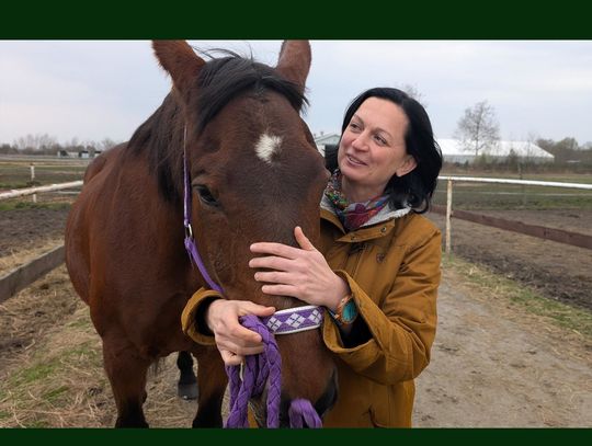 Koń Szaron i jego właścicielka Monika Jakubowska z Oławy