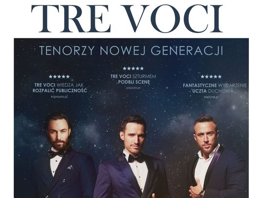 Tre Voci "With love" - bilety już w sprzedaży