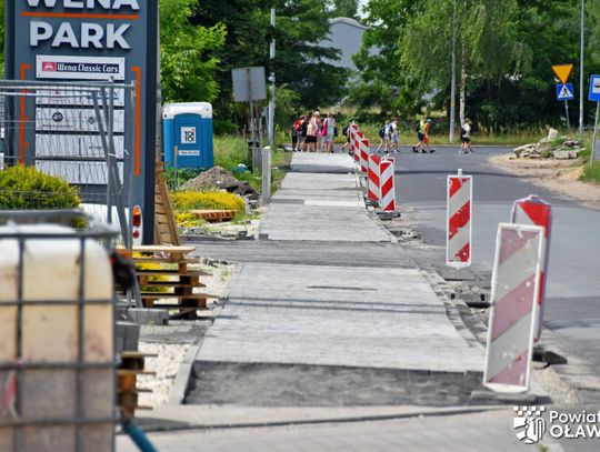 Trwają prace remontowe na ul. Zielnej w Oławie