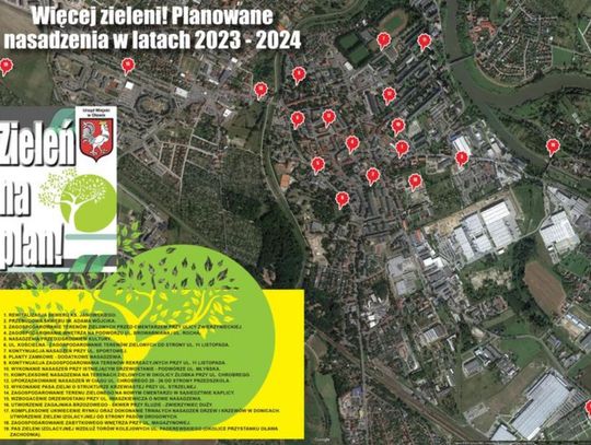 Tu w Oławie będzie więcej zieleni. Miasto publikuje mapkę