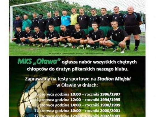 Ty też możesz być zawodnikiem naszej drużyny!