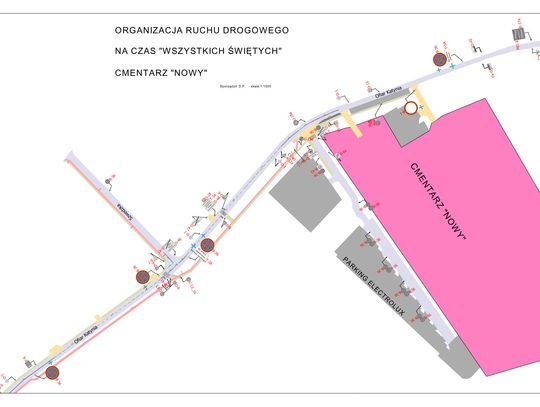 Tymczasowa organizacja ruchu od 31 października do 2 listopada