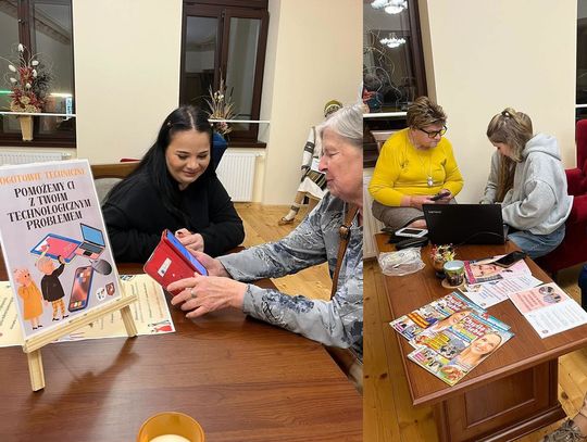 Uczennice z Pogotowia Technicznego pomagają seniorom