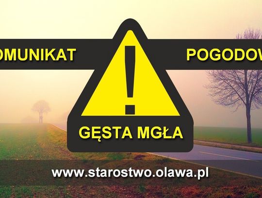 Uwaga kierowcy - dziś w nocy możliwa gęsta mgła