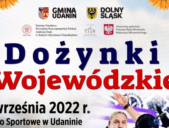 Wójt Gminy Udanin Wojciech Płaziuk zaprasza na Dożynki Wojewódzkie