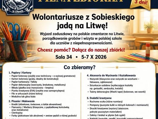 Wolontariusze Sobieskiego jadą na Litwę