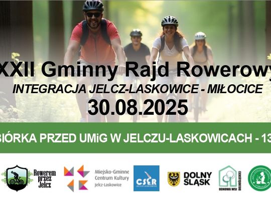 XXII Gminny Rajd Rowerowy: integracja Jelcza-Laskowic i Miłocic już w sobotę
